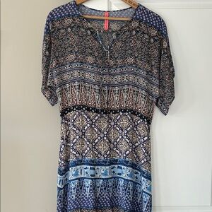 Eight Sixty Ikat Batik Mixed Prints Maxi Dress Sz S w MEASUREMENTS